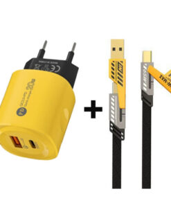 SMART CHARGER GQ-211 – 38W (PD + QC 3.0) – 2v1 s datovým kabelem